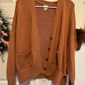 Women's Orange Cardigan